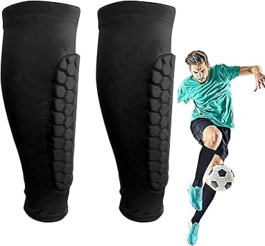 Joyzzz Football Shin Guards, 2 Pack Calf Protective Gear Soccer Equipment, Soccer Shin Guard Socks with Foam,Calf Compression Sleeve for Football Games Beginner Running Jogging Cycling on Amazon.ae - Price Tracker
