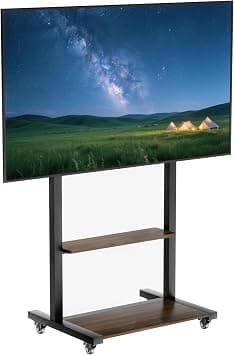 medla Mobile TV Stand for 40-100 Inch TV, Heavy Duty Rolling TV Cart with Lockable Wheels, Height Adjustable, 2 Shelves, VESA 600x400mm Floor TV Mount on Amazon.ae - Price Tracker