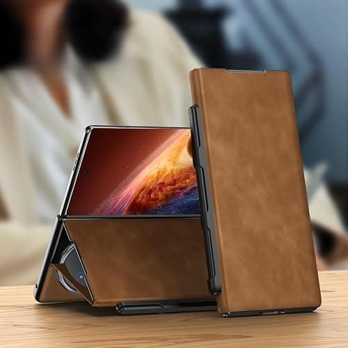 Gruattreay Case Compatible with Honor Magic V6, with Stylus Pen and Pen Slot, Premium Nappa Texture Leather Case Magnetic Closure Flip Cover Shockproof Protective Stand Cover (Brown) on Amazon.ae - Price Tracker