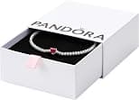 Pandora Timeless Sterling Silver Heart Tennis Bracelet with Red Crystal and Clear Cubic Zirconia - متتبع أسعار Amazon.sa