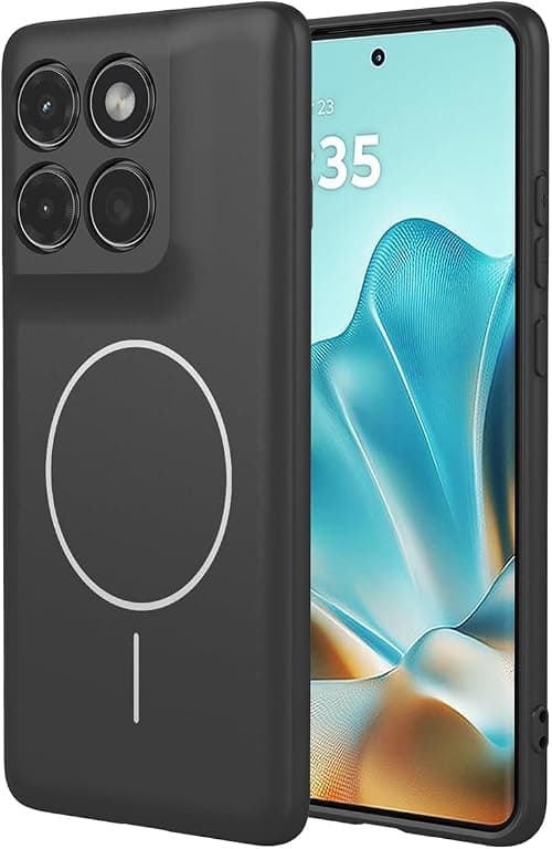 UPLAI Magnetic Case for Motorola Moto G77 5G, Ultra Slim Silky Liquid Silicone Anti-Shock Case with Camera Protection, Premium Soft TPU Case Cover, Black on Amazon.ae - Price Tracker