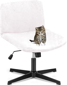 Deisy Dee Velvet Cross Legged Office Chair Covers - Upgrade Your Armless Wide Seat Computer Task Chair with Soft and Vibrant Velvet Stretch Covers - Transform Your Workspace in Minutes (Off White) on Amazon.ae - Price Tracker