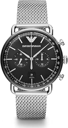 Emporio Armani Men's Black Dial Stainless Steel Analog Watch - AR11104 on Amazon.ae - Price Tracker