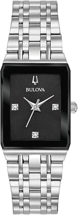 Bulova Ladies Modern Quadra Quartz Stainless Steel Bracelet Watch - Best Deal Finder