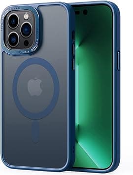Magnetic Case Compatible with iPhone 15 Plus,Translucent Matte Back Non-slip Phone Cover Protective Shockproof,Blue على Amazon.ae - متتبع الأسعار