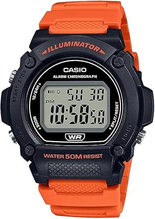 Casio W219H Series | Men’s Digital Watch | 50M WR | LED Illuminator | 100 SEC Chronograph | 1/100 SEC Stopwatch | Daily Alarm | Hourly Time Signal | Auto Calendar | 7 Year Battery - Amazon.ae Price Tracker