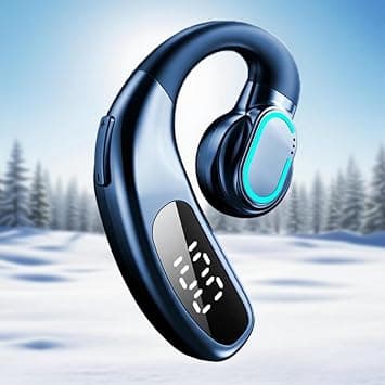 Single Ear Bluetooth 5.5 Earbud-F80(Blue), ENC Noise Cancellation Mic, Hi-Fi Sound, Long Battery with Smart Display, Breathing Light, for Android/iPhone. على Amazon.ae - متتبع الأسعار
