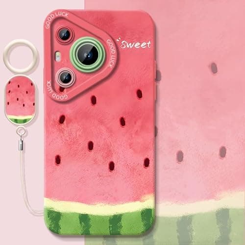 Huawei Pura 70 Ultra Phone Case,Summer watermelon creativity combined with liquid silicone, making the phone visually cooler,Huawei P70 Ultra/pro/70 cover (Seed style, Huawei Pura 70) on Amazon.ae - Price Tracker