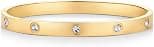 PAVOI 14K Gold Plated Love Bangle Bracelets for Women | Waterproof Stainless Steel Cubic Zirconia Hinged Bracelet Dupe - Best Deal Finder