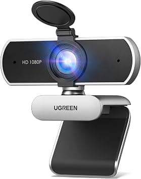 يوجرين كاميرا ويب 1080P كاميرا PC للبث عبر للكمبيوتر ميكروفون رمادي فضي USB - دليلك لأفضل العروض