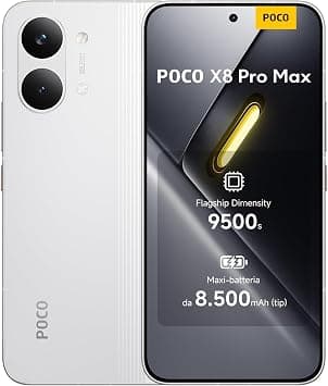 POCO X8 Pro Max, Smartphone 12+512GB, Dimensity 9500s, Battery 8500mAh (typ), Ultra Bright AMOLED Display, 50MP Camera with OIS, White, 2 Years+1 Year Extra Warranty, Charger Not Included on Amazon.ae - Price Tracker