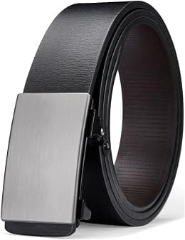 Oyifan Black Belt Men, Genuine Leather Dress Designer Belts for men, Fashion Slide Ratchet Click Casual Mens Belt for Jeans - Best Deal Finder