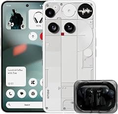 Nothing Phone (3) - Smartphone with 50 MP Triple Rear Camera system, 24 Hour Silicon Carbon Long Lasting Battery, 6.67" 120Hz AMOLED Display & Glyph Matrix, 12GB + 256GB - White Bundle (Ear (a) Black) - متتبع أسعار Amazon.sa