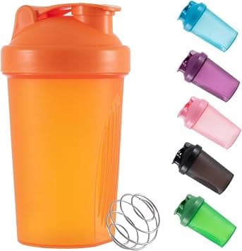 DDSHUN Shaker Bottle For Protein Powder Mixed Plastic Workout Water Bottle 400 ml with Mixball Non-Leak Cap Shaker Cups for Fitness Sports Gym Supplement Drinks Bottles (Orange) on Amazon.ae - Price Tracker