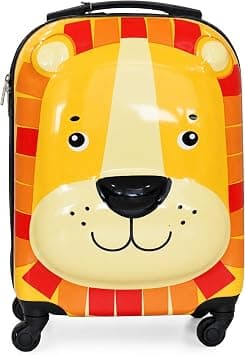 Trucare 16" Kids Hard Shell Trolley Luggage – Lion Design | ABS + PC Embossed Print Carry-On Suitcase with 360° Spinner Wheels on Amazon - Best Deal Finder