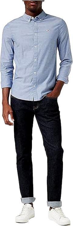 Tommy Hilfiger Men's TJM SLIM STRETCH OXFORD SHIRT T-Shirt - Amazon.ae Price Tracker
