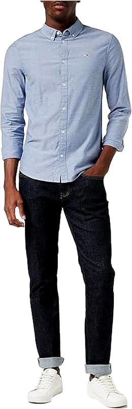 Tommy Hilfiger Men's TJM SLIM STRETCH OXFORD SHIRT T-Shirt - Best Deal Finder