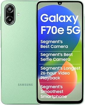 Samsung Galaxy F70e 5G (Limelight Green, 4GB RAM, 128GB Storage) | Dimensity 6300 Processor | 50MP Camera | 120Hz Display | 6000mAh Battery on Amazon.ae - Price Tracker