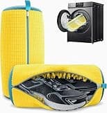 AMERTEER Large Shoes Laundry Washing Machine Bag - Extra Thick Laundry Shoe Bag for Washer & Dryer, 360° Deep Clean, Reusable Mesh Shoe Travel Sturdy Zipper with Hook, Footwear Protector - Best Deal Finder