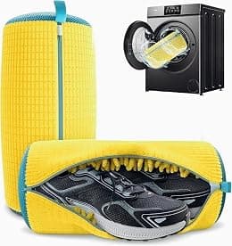 AMERTEER Large Shoes Laundry Washing Machine Bag - Extra Thick Laundry Shoe Bag for Washer & Dryer, 360° Deep Clean, Reusable Mesh Shoe Travel Sturdy Zipper with Hook, Footwear Protector - Best Deal Finder