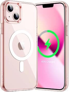 JETech Magnetic Case for iPhone 13 Mini 5.4-Inch Compatible with MagSafe Wireless Charging, Shockproof Phone Bumper Cover, Anti-Scratch Clear Back (Pink) - Best Deal Finder