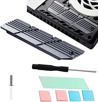 KASTWAVE M.2 Heatsink for PS5 Slim, NVMe SSD Aluminum Heatsink with 4 Thermal Pads for Playstation 5 Slim Disc and Digital Edition, Internal M.2 Gen4 NVME PCIE 4.0 SSD with Graphene Thermal Pads on Amazon.ae - Price Tracker