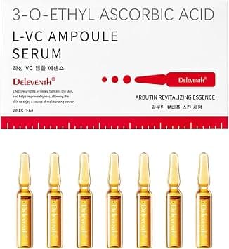 DEleventh Korean Brand Vitamin C Ampoule Serum 2ml × 7EAe / with Niacinamide (Vitamin B3) & Pro-Xylane, Anti-Aging, Brighten, Hydrate, and Smooth Skin, Creates a Radiant, Youthful Complexion - Best Deal Finder