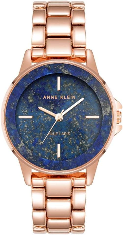 Anne Klein Round Analog Watch for Women, 30 mm Size, Blue/Rose Gold on Amazon.ae - Price Tracker