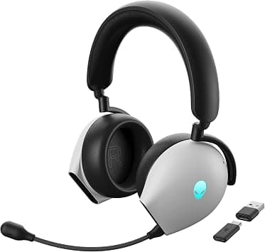 Alienware AW920H Tri-Mode Wireless Gaming Headset - Dolby Atmos Virtual Surround Sound, Active Noise Cancelling, AI-Driven Noise-Cancelling Microphone, USB-C Wireless Dongle - Lunar Light, Large on Amazon - Best Deal Finder