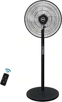VUCATIN Pedestal Fans with Remote, 16" Oscillating Standing Fan with 8 Speed, 3 Model & 9 Hour Timer, Floor Fan for Bedroom, Living Room, Office, Adjustable Height & Tilt Head, Easy Assembly (black) on Amazon.ae - Price Tracker