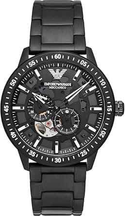 Emporio Armani Men's Automatic, Black-Tone Stainless Steel Watch, AR60054, Black, bracelet on Amazon.ae - Price Tracker
