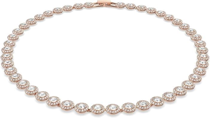 Swarovski Women's Angelic Necklace, Brilliant White Crystals with Elegant Rhodium Plated Metal, from the Swarovski Angelic Collection - Best Deal Finder