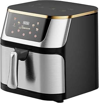 Air Fryer, Airfryer, Air Fryer Stainless Steel, Fryers, 9 L, 1400 W, Digital Touch Screen, Rapid Air Circulation Technology, 6 Preset Programs, Healthy Cooking, Nonstick Basket, قلاية هوائية on Amazon.ae - Price Tracker