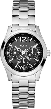 Guess Ladies Multifunctional Black Dial Stainless Steel Bracelet Watch W95101L1 on Amazon.ae - Price Tracker