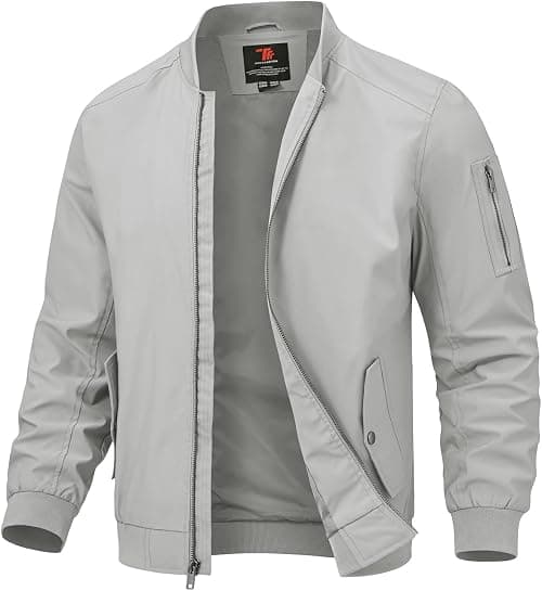 TBMPOY Mens Lightweight Bomber Jackets Light Windbreaker Jacket for Men Spring Track Jacket Casual Stylish Work Coats on Amazon - Best Deal Finder