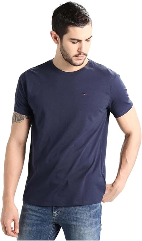 Tommy Jeans Men's Tjm Xslim Jersey Tee Dm0dm04411 S/S T-Shirt (pack of 1) on Amazon.ae - Price Tracker