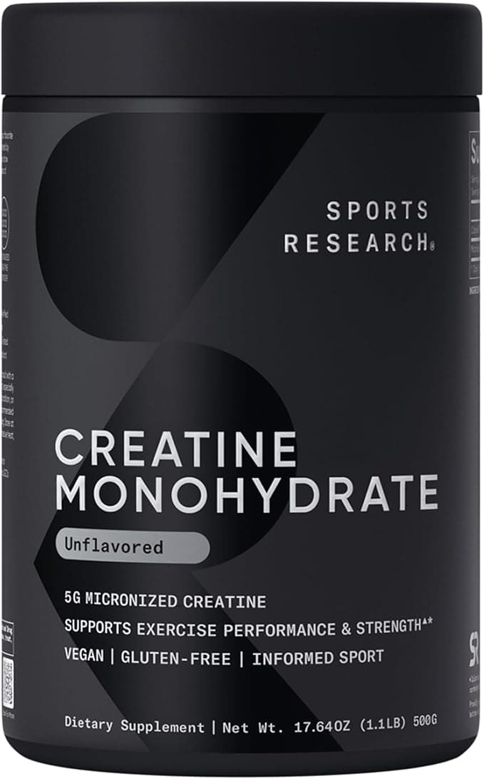 Sports Research Creatine Monohydrate - Gain Lean Muscle, Improve Performance and Strength and Support Workout Recovery* - 5 g Micronized Creatine - 17.46 oz on Amazon.ae - Price Tracker