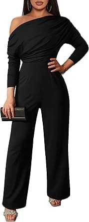 YMDUCH Women Elegant Off Shoulder Jumpsuits Fashion Jumpsuits on Amazon.ae - Price Tracker