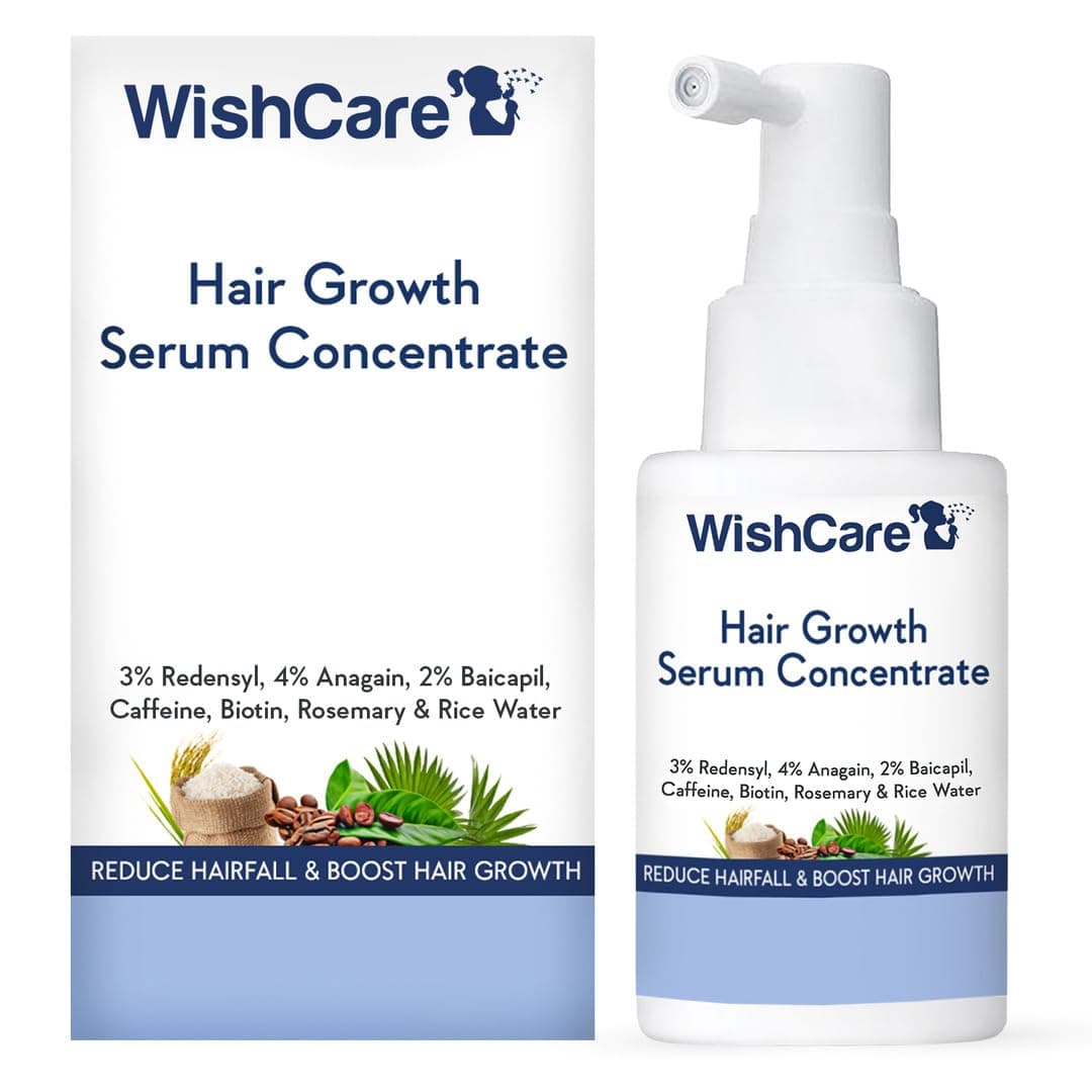WishCare Hair Growth Serum Concentrate | Redensyl, Anagain, Baicapil, Rosemary, Caffeine, Biotin & Rice Water | Controls Hairfall & Boosts New Growth | In-Vivo Tested | For Men & Women | 30ml on Amazon.ae - Price Tracker