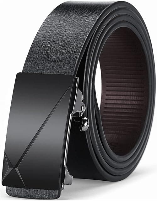 Oyifan Black Belt Men, Genuine Leather Dress Designer Belts for men, Fashion Slide Ratchet Click Casual Mens Belt for Jeans on Amazon.ae - Price Tracker