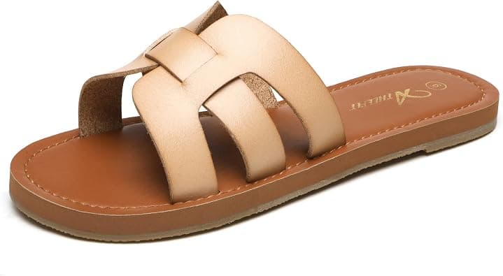 Athlefit Womens Flat Sandals Flip Flops Casual Slip on Comfortable Thong Beach Sandal for Women Dressy on Amazon.ae - Price Tracker