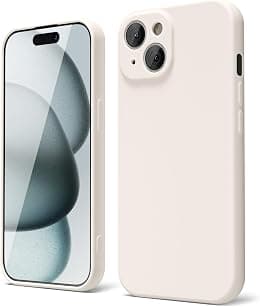 oakxco for iPhone 15 Phone Case Liquid Silicone, Thin Slim Soft Rubber Gel TPU Plain Simple Cover for Women Girl Cute, Matte Solid Color,Beige Stone Cream - Best Deal Finder