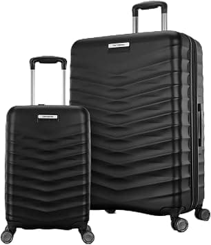 Samsonite Precision DLX 2-Piece Hard Side Expandable Spinner Luggage Set, Durable Travel Suitcase Set, Multi-Directional Spinner Wheels, Expandable Packing Capacity - Black on Amazon - Best Deal Finder