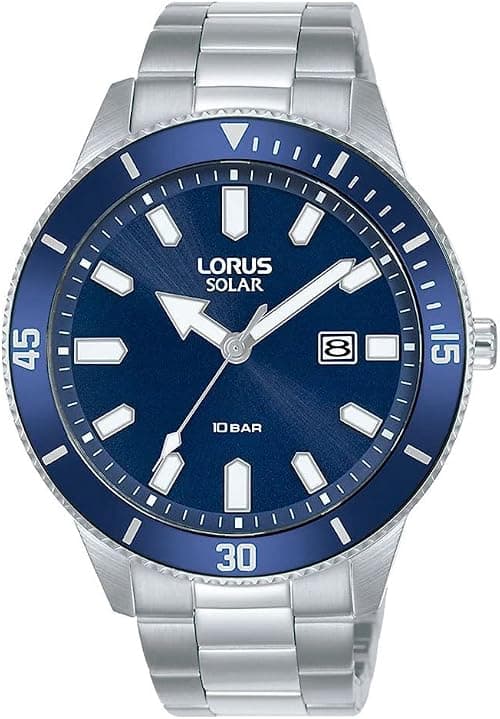 Lorus Mens Analogue Quartz Watch RX313AX9, Blue, Bracelet على Amazon.ae - متتبع الأسعار