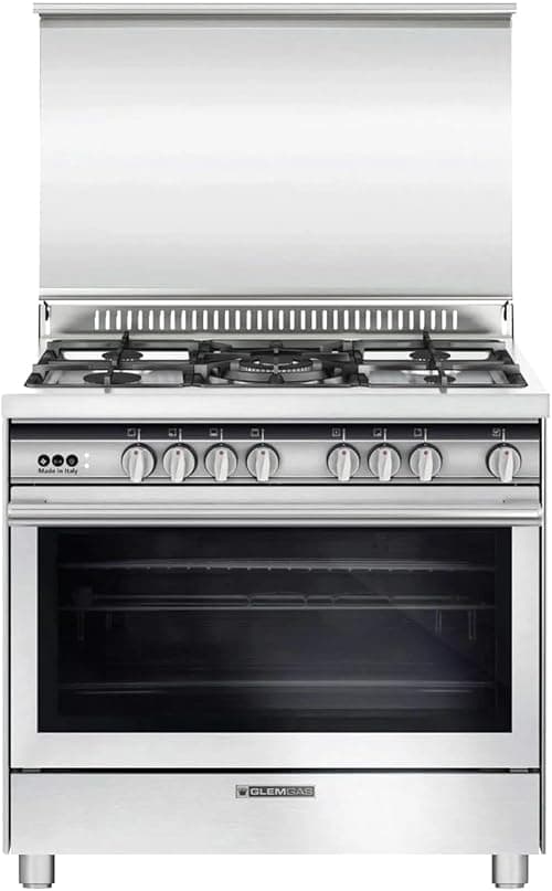 GLEMGAS 90X60 Freestanding Cooker, 5 Burner Gas Cooking Range, With One Hand Ignition With Full Safety, Cast Iron Pan support, Closed Door Grilling, MADE IN ITALY – SPECIALISTA -ST9612RIFS on Amazon.ae - Price Tracker
