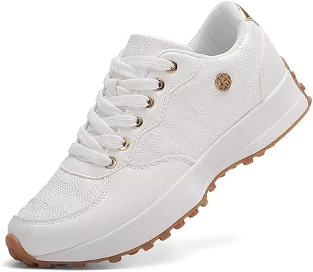 SKY VIEW Trendy Sneakers for Women - Memory Foam and Non-Slip Comfortable Casual Ladies Shoes for Womens Fashion Sneakers - Lightweight Lace-up Shoes على Amazon.ae - متتبع الأسعار