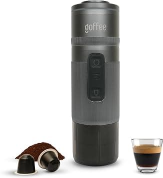 Portable Espresso Machine – Rechargeable 18-Bar Coffee Maker with Water Heating | Compatible with Nespresso Capsules & Ground Coffee | USB-C Fast Charging, Compact Chrome (Chrome Mist) on Amazon.ae - Price Tracker