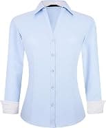 Alex Vando Womens Long Sleeve Button Down Shirt Women-03a - Best Deal Finder