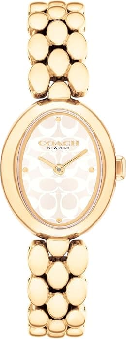 COACH Womens Sammy Stainless Steel Link Bracelet Watches with Quartz Movement Analog Display Available in Signature Finishes - دليلك لأفضل العروض