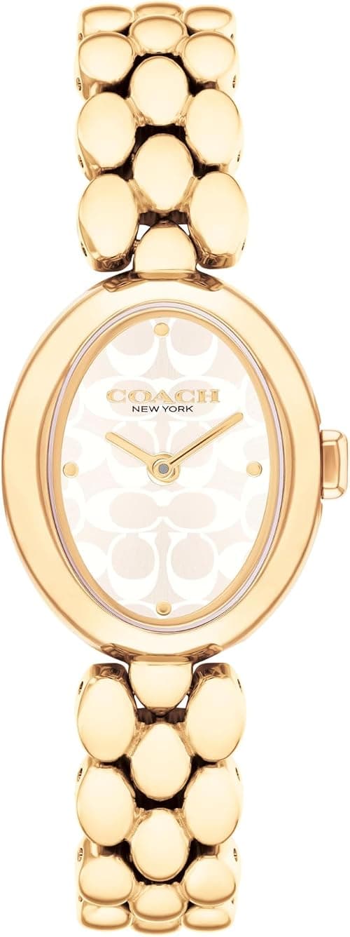 COACH Womens Sammy Stainless Steel Link Bracelet Watches with Quartz Movement Analog Display Available in Signature Finishes على أمازون - دليلك لأفضل العروض